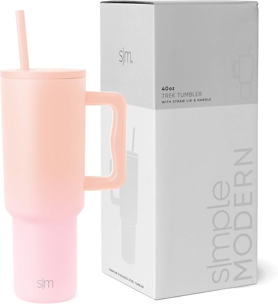 Simple Modern 40 oz Tumbler with Handle and Straw Lid | Insulated Reusable Stainless Steel Water ... | Amazon (US)