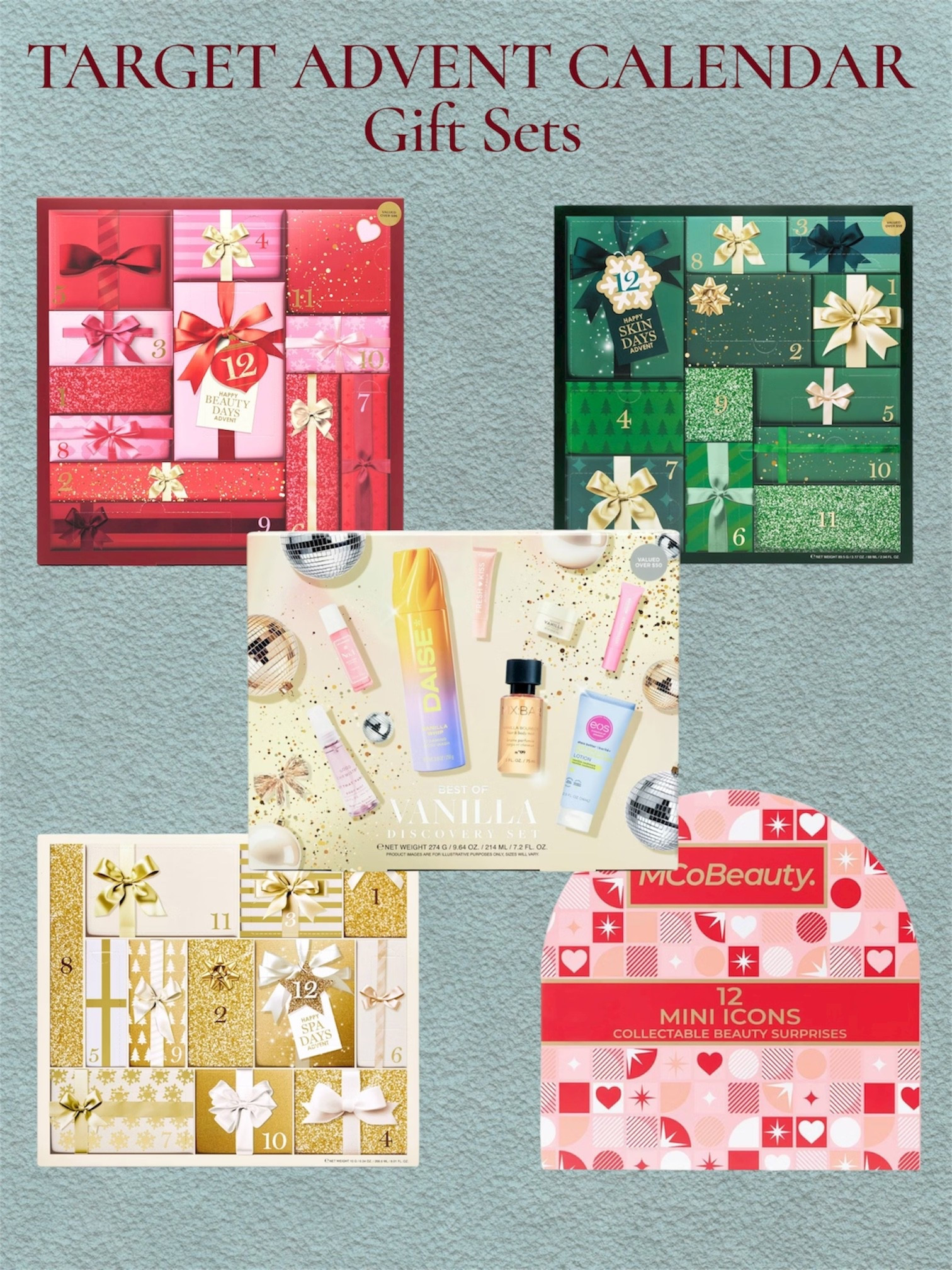 These Target Advent calendar gift sets are great for teen girls, and they are 30% off now! 



12 day Advent calendar gift set, gifts got girls, gifts for teen girls, skincare advent gift set, beauty advent calendar, fragrance gift set, gifts for tween girls 

#LTKBeauty #LTKGiftGuide #LTKHoliday #LTKSeasonal