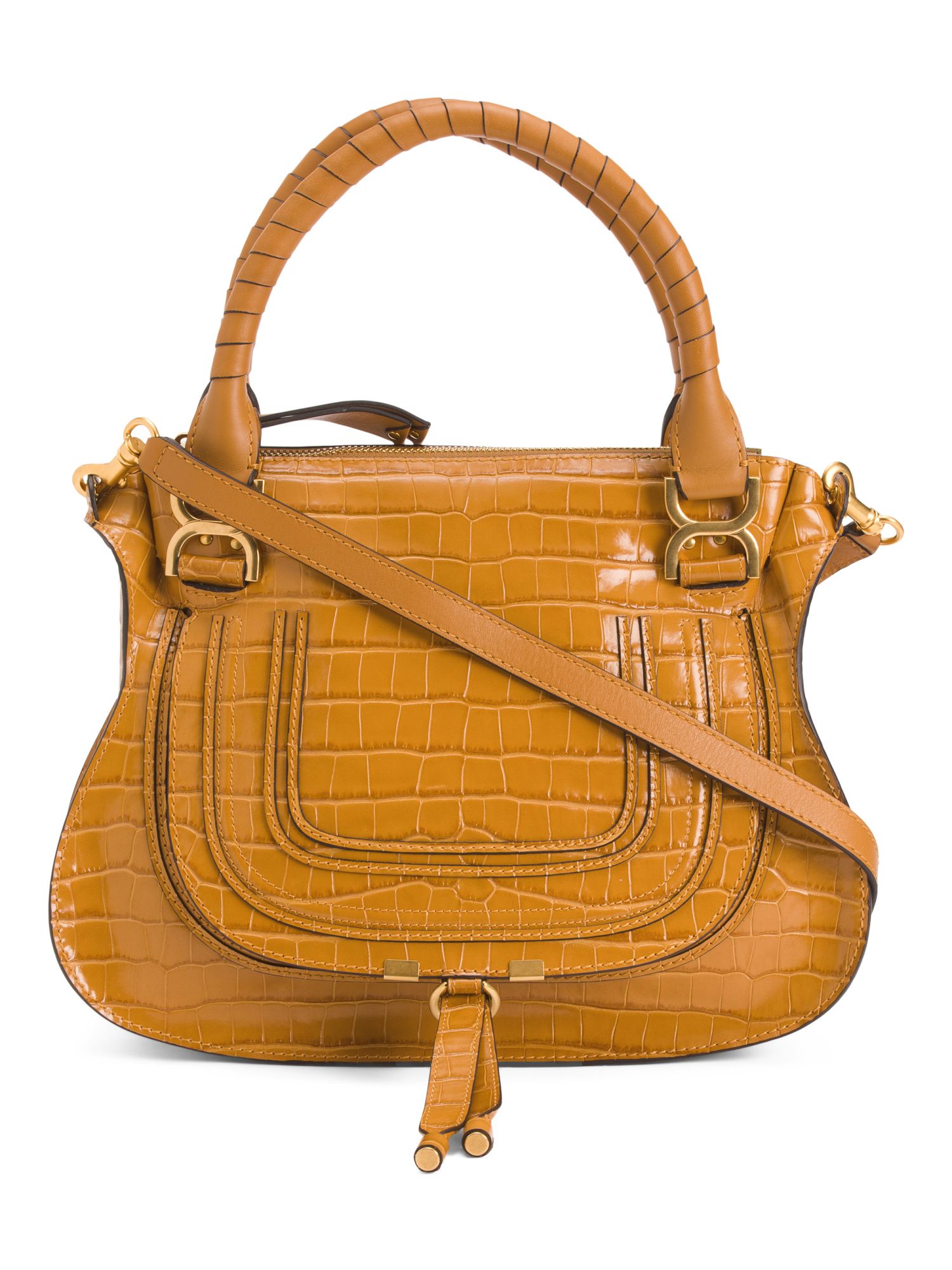 Made In Italy Leather Marcie Medium Satchel | TJ Maxx