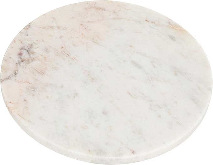 Creative Co-op, White Large Round Marble Charcuterie or Cutting Board, 11" | Amazon (US)