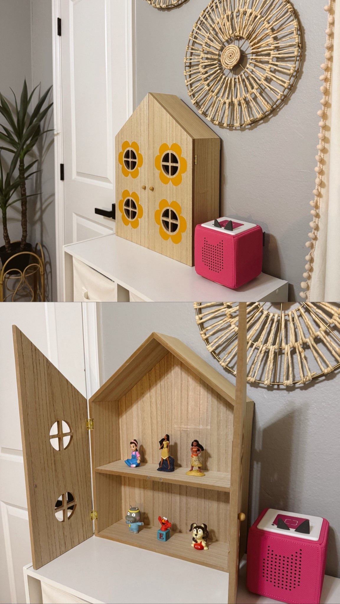 The sweetest little storage house shelf cabinet for my daughters Tonies! 

#LTKKids #LTKStyleTip #LTKFindsUnder50