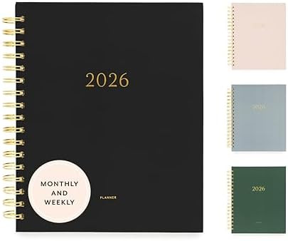 Sugar Paper 2026 Signature Spiral Planner, Weekly and Monthly, January to December, 7.5" x 9.25",... | Amazon (US)