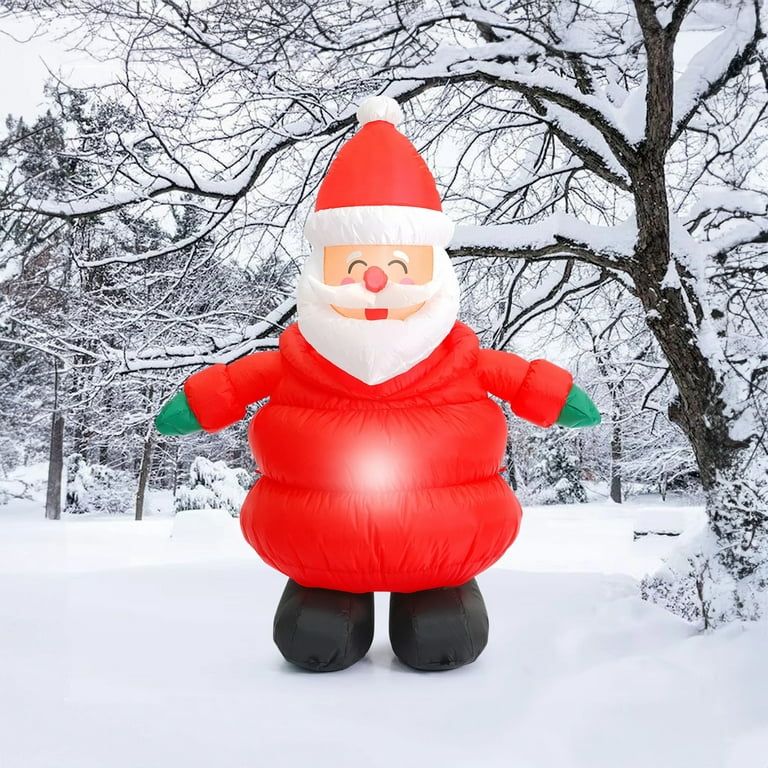 4.5ft Puffy Coat Santa - Lighted Christmas Inflatable by Seasonal LLC | Walmart (US)