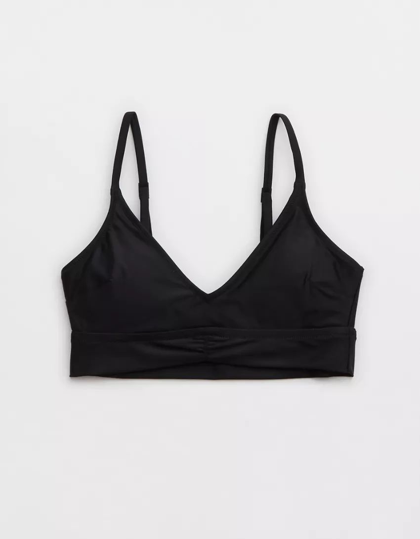 Aerie Ruched Longline Bikini Top | Aerie