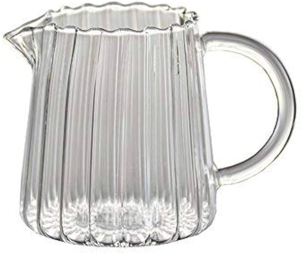 CHOOLD Elegant Wave Shaped Crystal Glass Creamer Coffee Milk Creamer Pitcher/Serving Pitcher/Sauc... | Amazon (US)