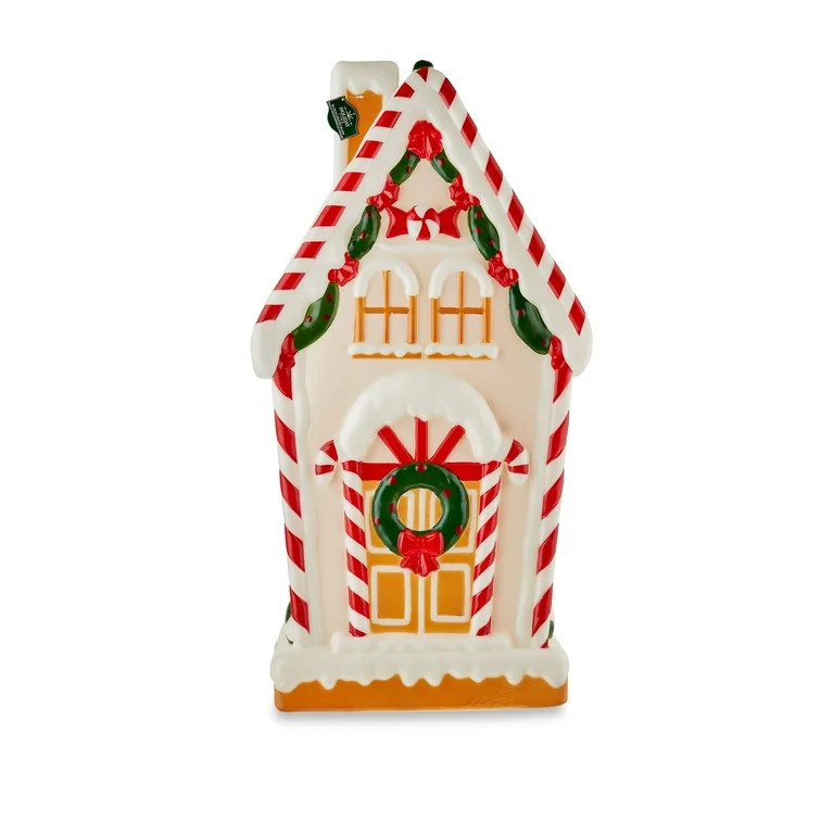 Blow Mold Plastic Light-Up Gingerbread House, 36", by Holiday Time | Walmart (US)