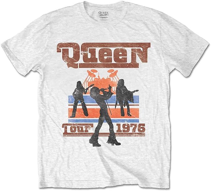 Queen Men's News of The World 40th Anniversary 76 Tour Cotton Tee Shirt | Amazon (US)