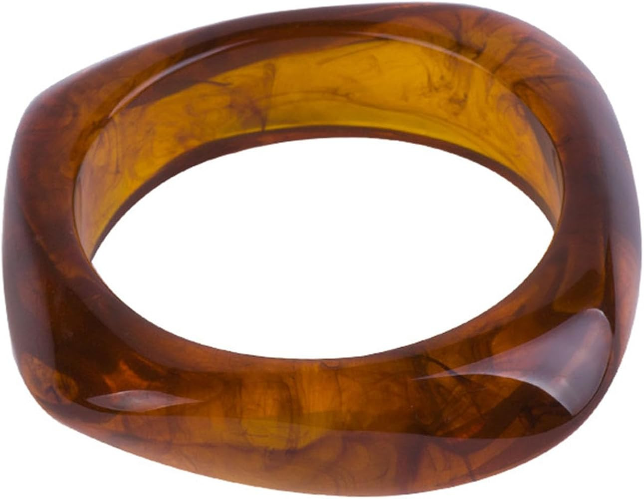 Caiyao Colorful Acrylic Resin Bangle Bracelet Wristbands Tortoiseshell Acetate Plate Cuff Bracele... | Amazon (US)