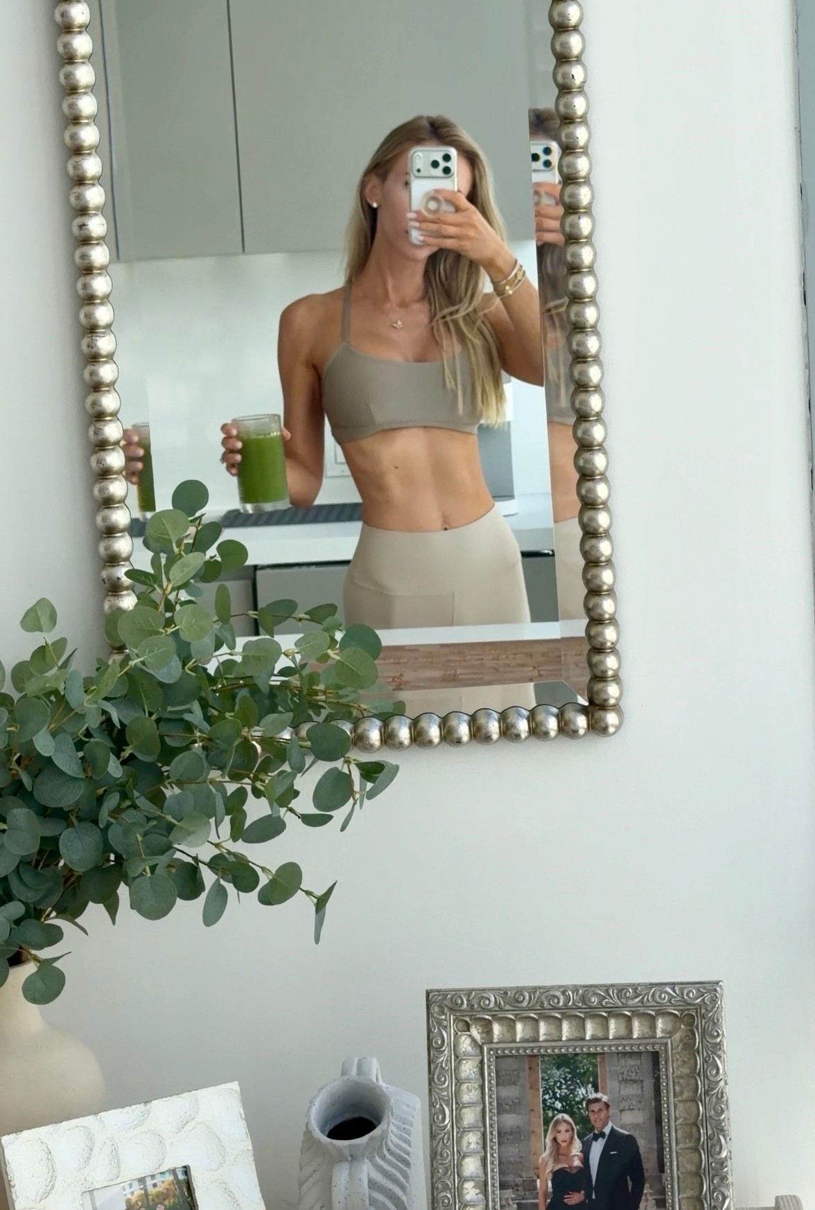 Morning green juice before lagree! 
Neutral active wear beige taupe Amazon workout clothes Alo set

#LTKmorningroutine #LTKootd #LTKActive