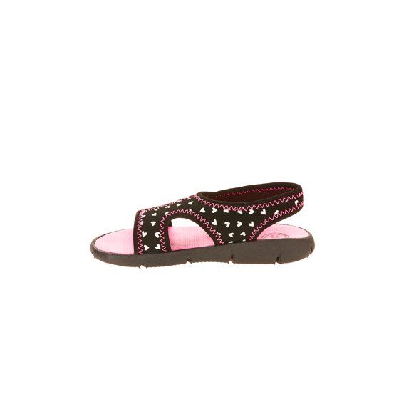 Wonder Nation Girls' Heart Strap Sandal | Walmart (US)