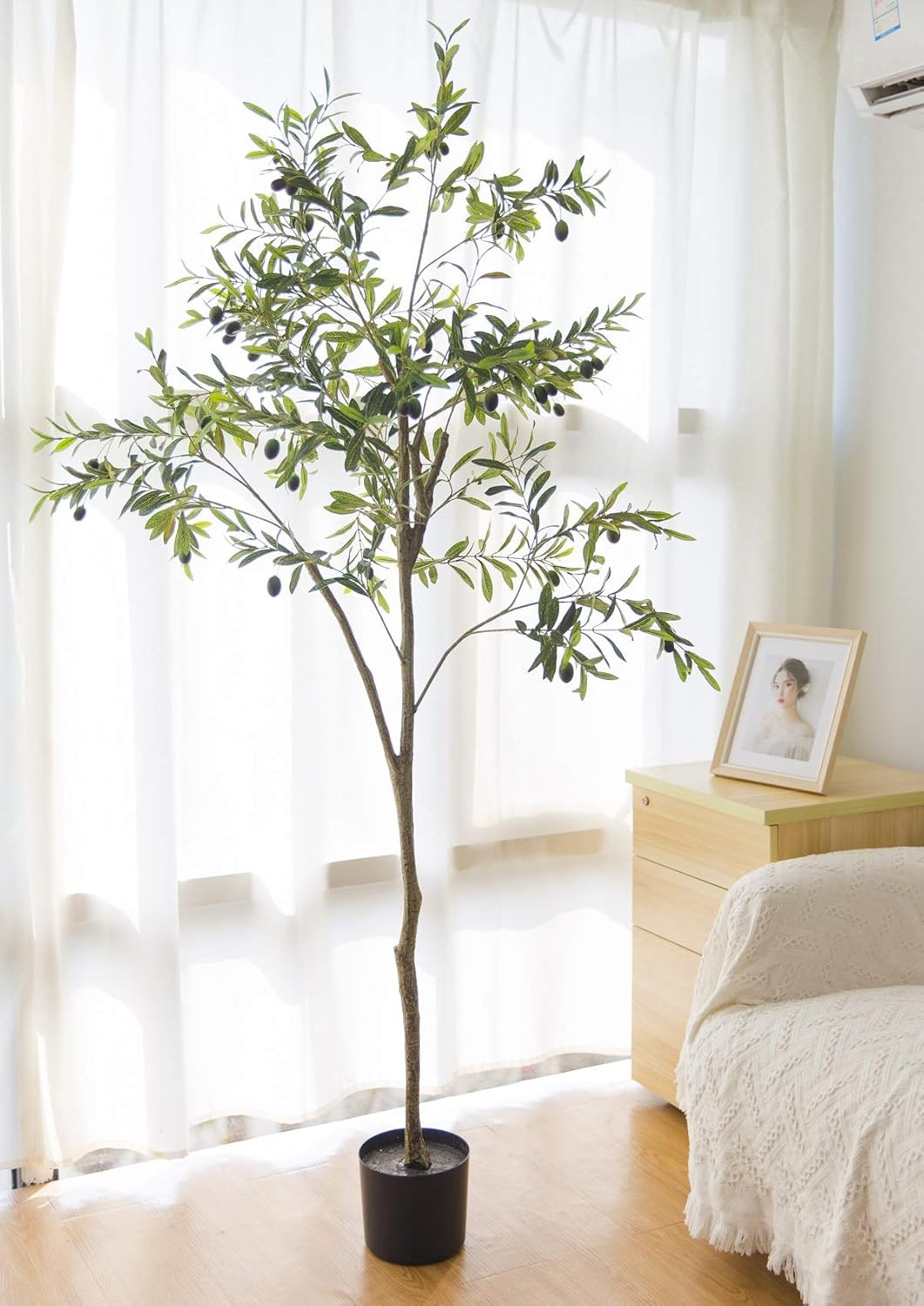 Binnny Flower 6 FT Artificial Silk Tree Olive Plant UV Resistant Fake Plant for Home House Indoor... | Amazon (US)