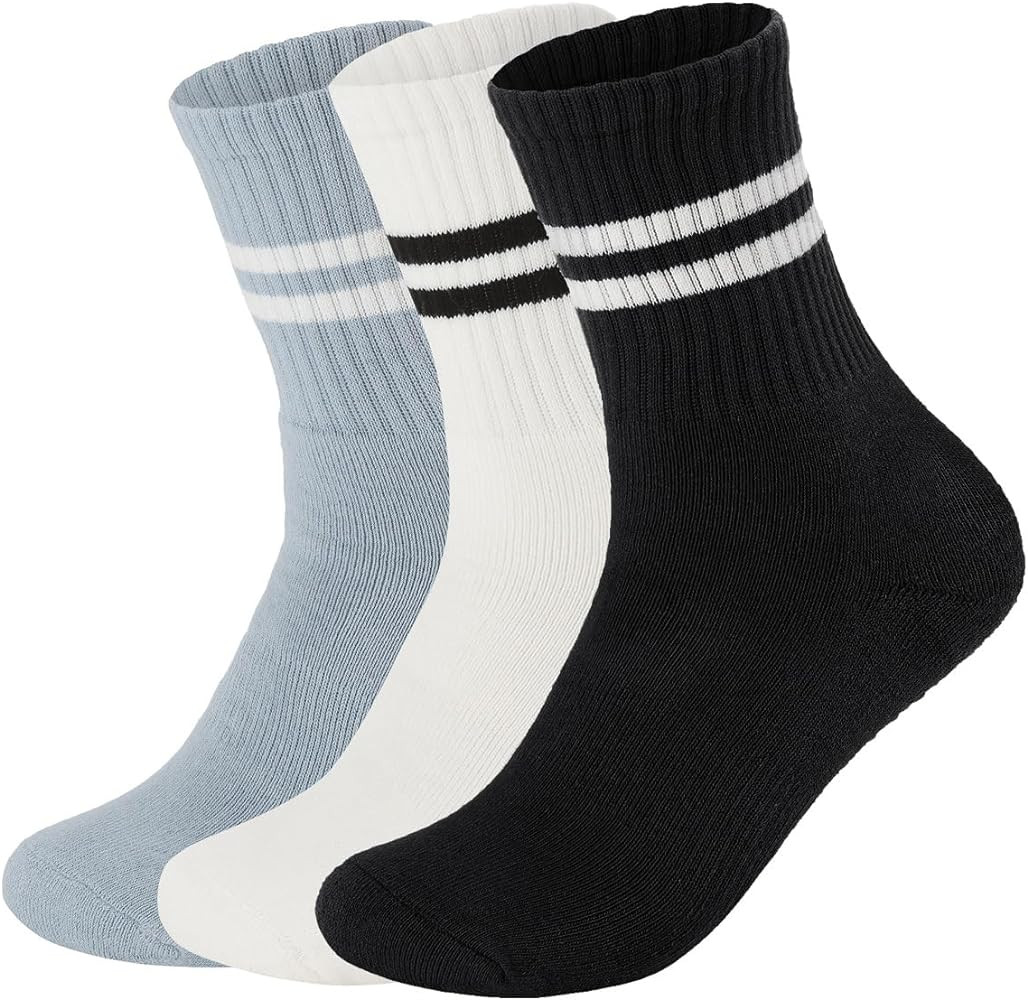 Flydo Pilates Grippy Socks with Grips for Women Yoga Non Slip Long Socks for Pure Barre, Ballet,D... | Amazon (US)