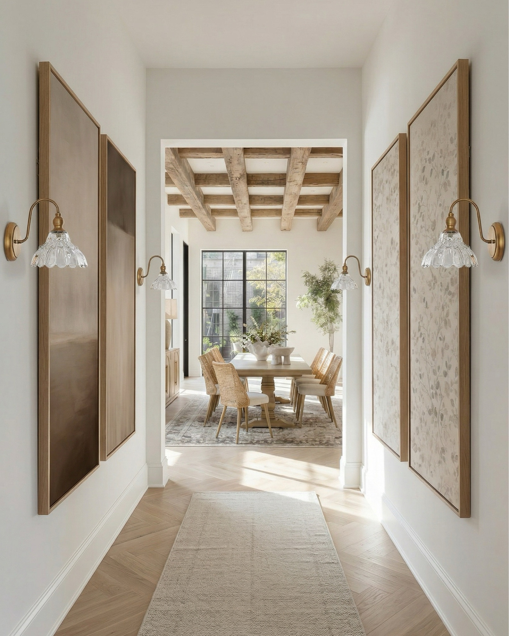 Dining Table & Seating
* light wood rectangular dining table pedestal base
* modern farmhouse dining table light oak finish
* woven rattan dining chairs set neutral upholstery
* cane back dining chairs natural wood legs
* coastal style dining chairs beige cushion

Rug & Flooring
* vintage style neutral area rug distressed pattern
* large traditional rug beige and taupe tones
* dining room rug for 8 seater table neutral

Lighting
* brass wall sconces with glass shade vintage style
* fluted glass wall sconce brass arm
* modern farmhouse wall lighting dining room

Sideboard & Storage
* light wood sideboard buffet cabinet modern
* oak sideboard with arched panel doors
* neutral wood credenza dining room storage

Table Decor
* white sculptural ceramic bowl centerpiece
* modern organic table centerpiece decor
* neutral stone decorative bowl pedestal
* faux greenery dining table arrangement

Decor & Accessories (Sideboard Styling)
* textured ceramic table lamp neutral base linen shade
* large beige stone table lamp modern organic
* decorative swan sculpture gold accent home decor
* metallic bird figurine sculpture shelf decor
* large textured floor vase neutral tones

Wall Art
* neutral abstract wall art gold frame
* vintage botanical wall art panels set
* large scale neutral artwork dining room
* framed floral art traditional modern mix

* indoor olive tree artificial tall plant


#LTKHome #LTKSaleAlert