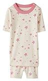 Moon and Back by Hanna Andersson Kids' Toddler 2 Piece Short Pajama Set, Medium Pink Star, 2T | Amazon (US)