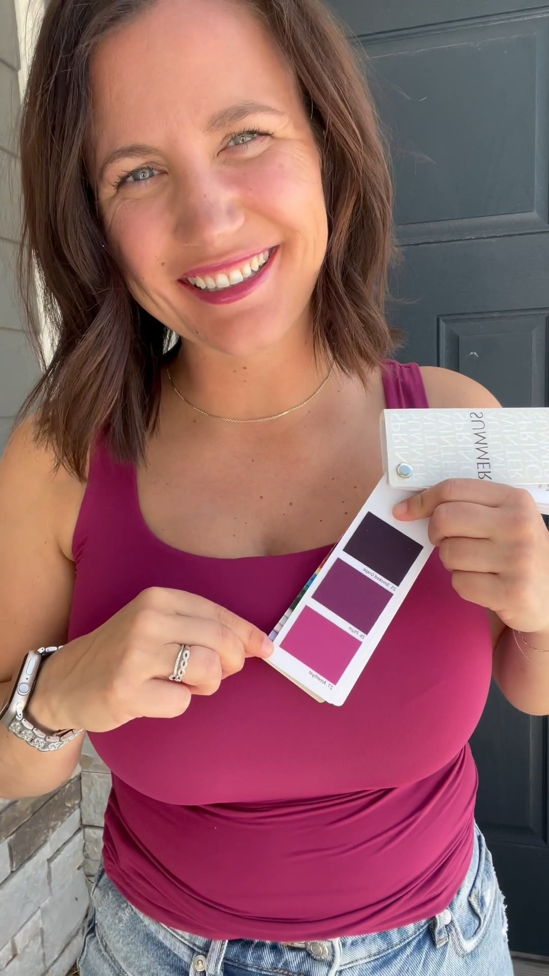 Lots of request for plum, smoked grape and amethyst! All of these tops are true to size! I could have sized up in the first 2. Great basic tops for house of colour summer 

#LTKFindsUnder50 #LTKPetite