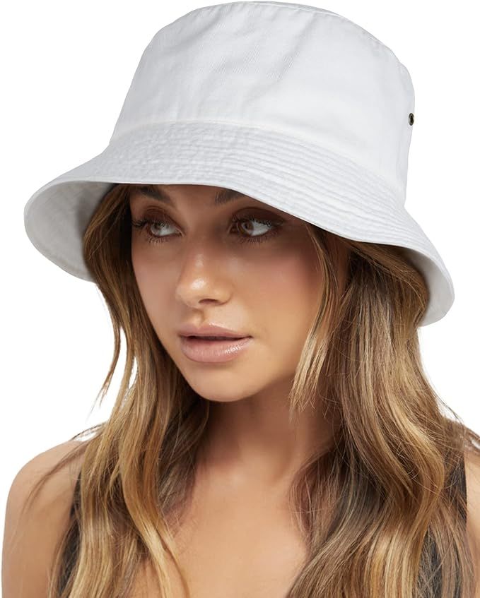 FURTALK Bucket Hats for Women Washed Cotton Packable Summer Beach Sun Hats Mens Womens Bucket Hat... | Amazon (US)