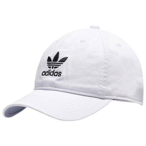 Womens adidas Originals Relaxed Strapback Hat - White/Black | Footlocker US