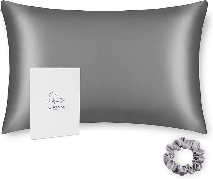 ALASKA BEAR Natural Silk Pillowcase, Hypoallergenic, 19 Momme, 600 Thread Count 100 Percent Mulbe... | Amazon (US)