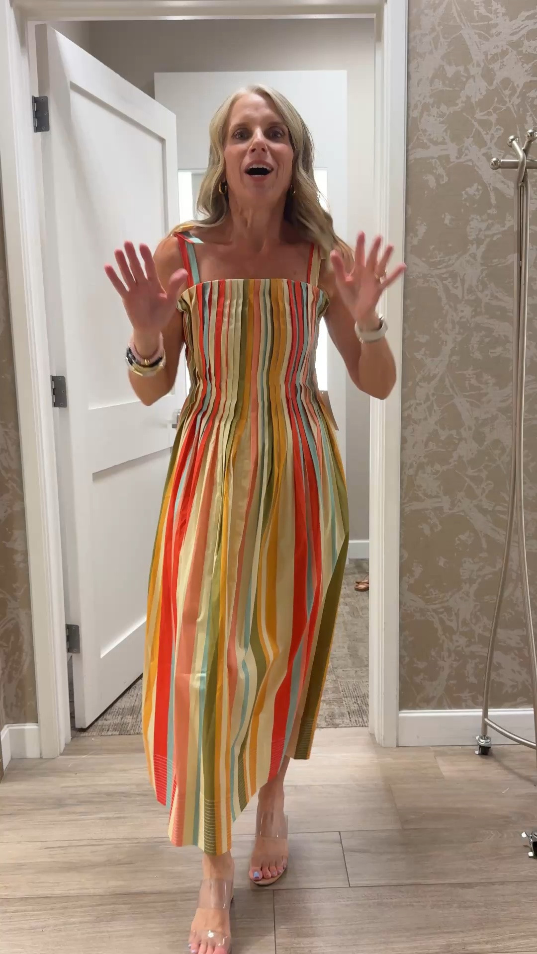 Wearing size 2. Wedding shower dress, afternoon outdoor wedding guest dress, vacation dinner.

#LTKgrwm #LTKootd #LTKOver40