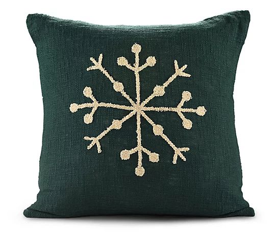 Ox Bay Hooked Holiday Throw Pillow | QVC
