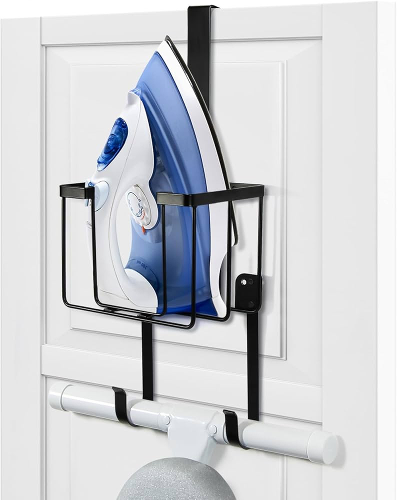 Over The Door/Wall Mount Ironing Board Hanger, Laundry Room Iron and Ironing Caddy Board Storage ... | Amazon (US)