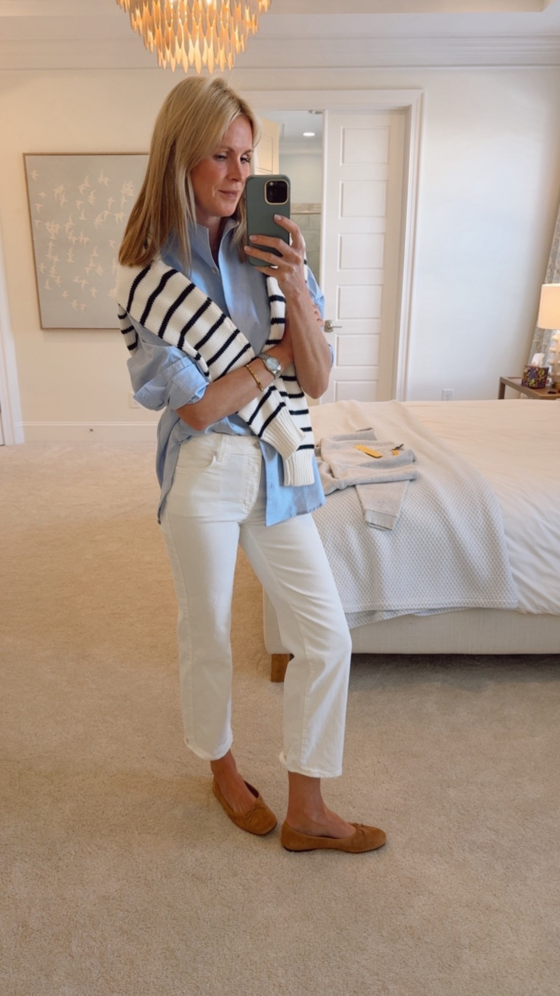 Spring loooks, AYR, white denim outfit, blue button up 

#LTKmomlife #LTKgrwm #LTKmorningroutine