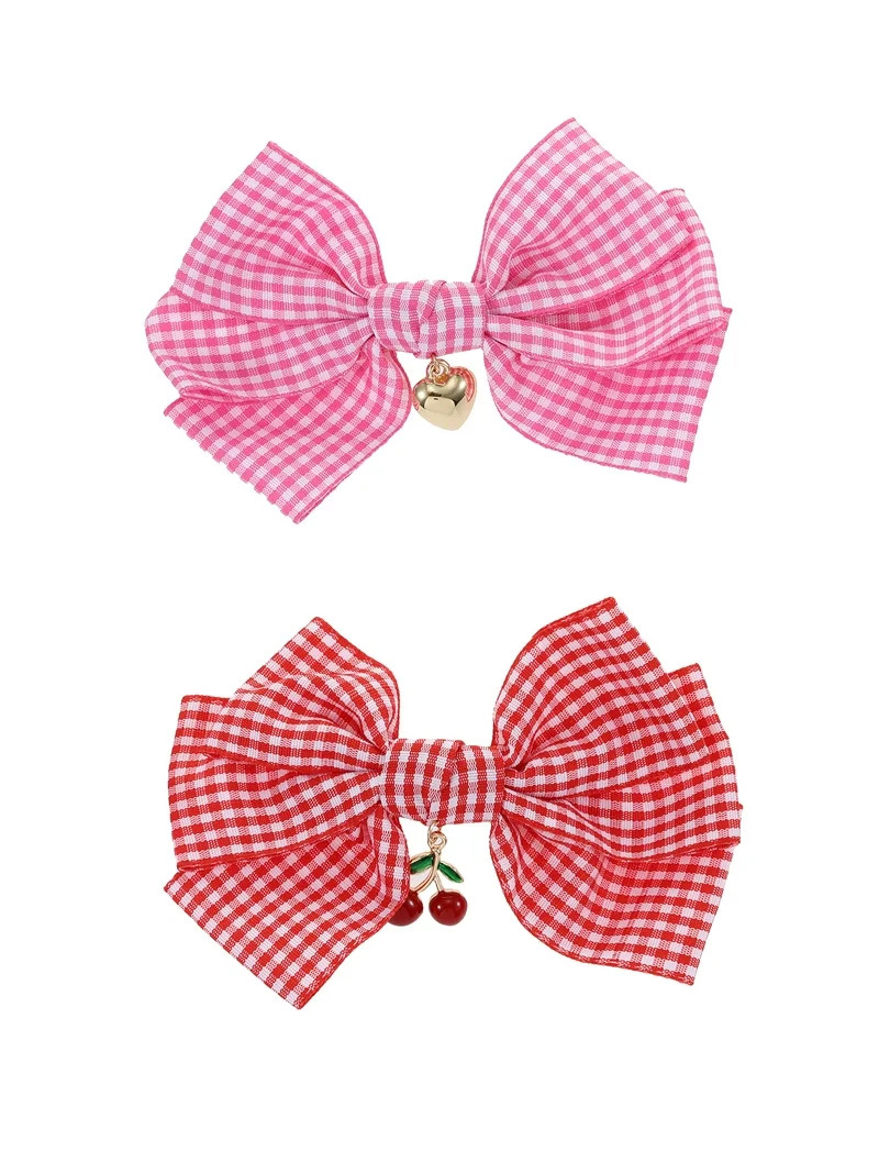 Way to Celebrate Valentine's Day Red and Pink Hair Bows, 2 Piece | Walmart (US)