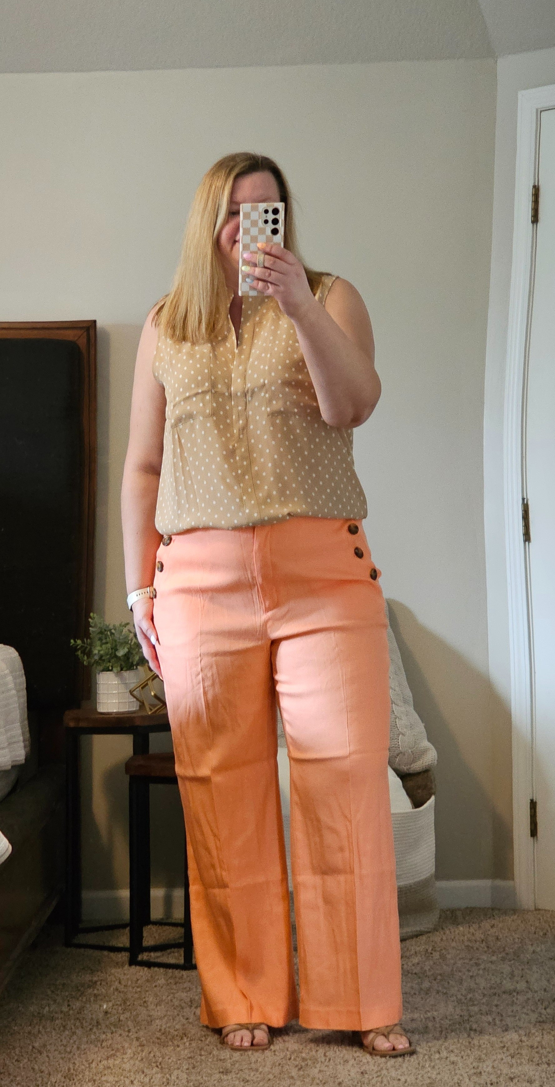 Polka-dot top XLCoral trousers Size 18

#LTKworkwear #LTKfindsunder100 #LTKover40