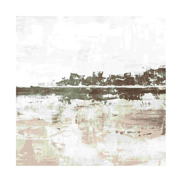 Brown Cream And White Abstract Painting - Wrapped Canvas Painting | Wayfair North America