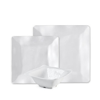 Melamine Ruffle Square 12 Pc. Set, Service for 4 | Macy's