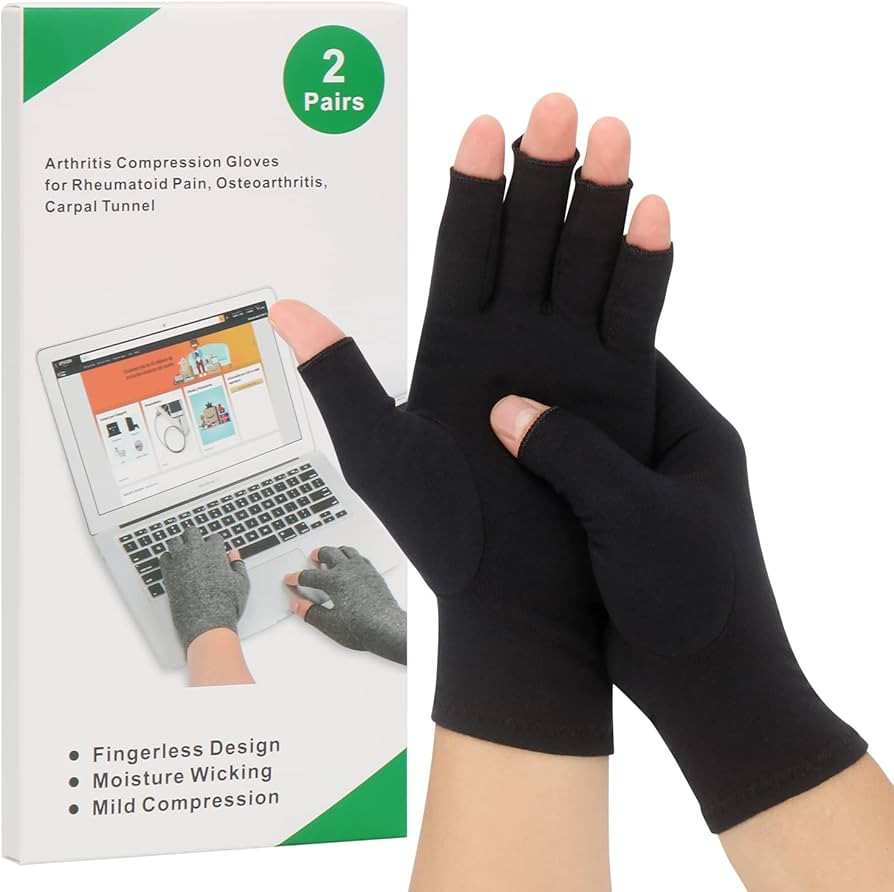 2-Pair Arthritis Compression Gloves for Alleviate Rheumatoid Osteoarthritis, Carpal Tunnel Raynau... | Amazon (UK)