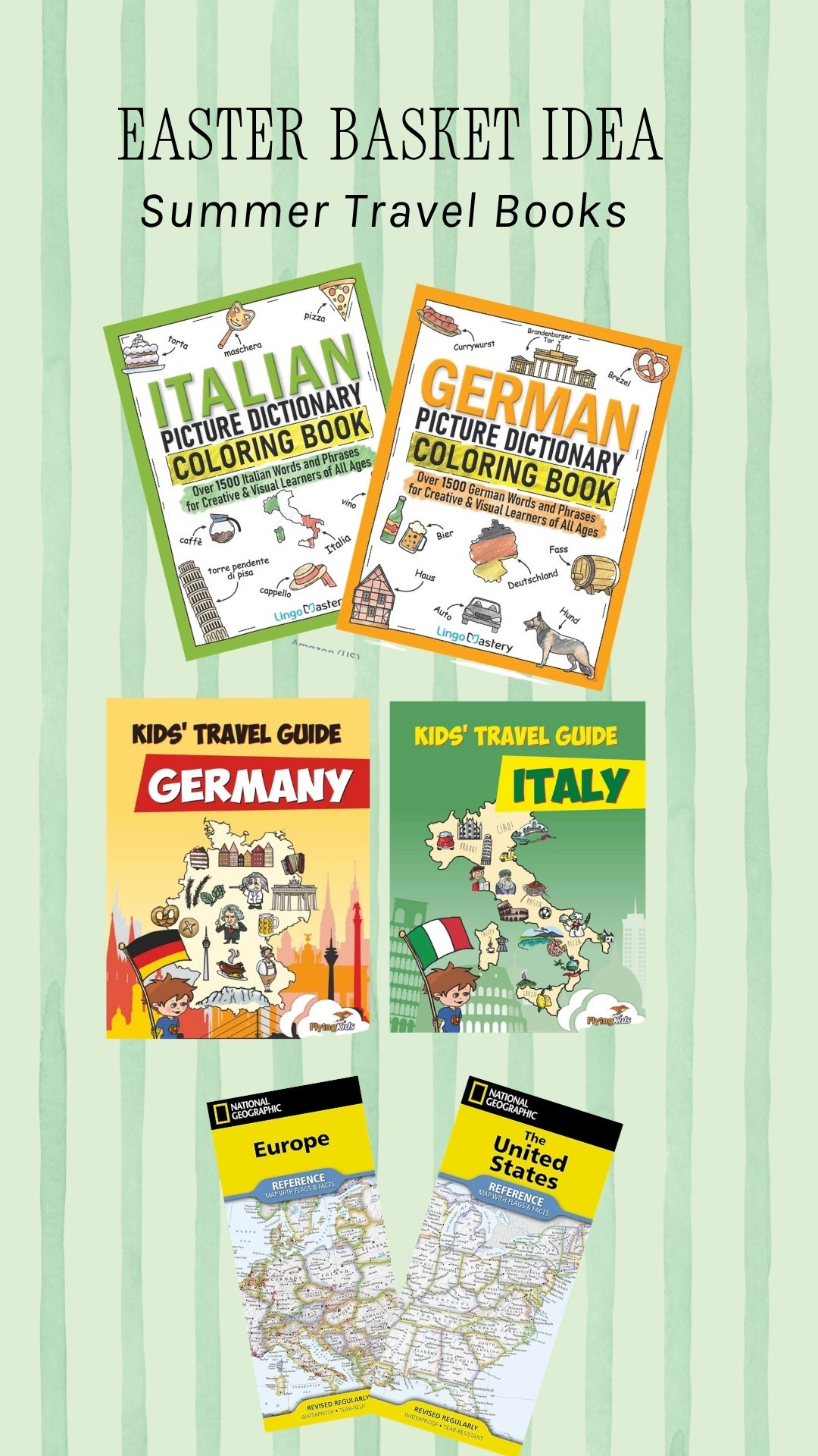 If you’ve got a family vacation this summer gift guidebooks, maps, or puzzles related to your destination in Easter Baskets. It’s a fun non-candy gift that will help your kids learn more about where you are going! 

#LTKKids #LTKmomlife #LTKTravel