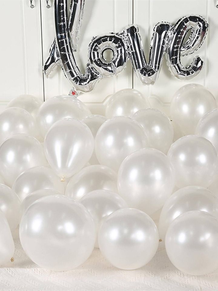 20/30/50Pcs 10inch Pearl Latex Balloons Inflatable Ballon Multicolor White Pink Baby Shower Ballo... | SHEIN