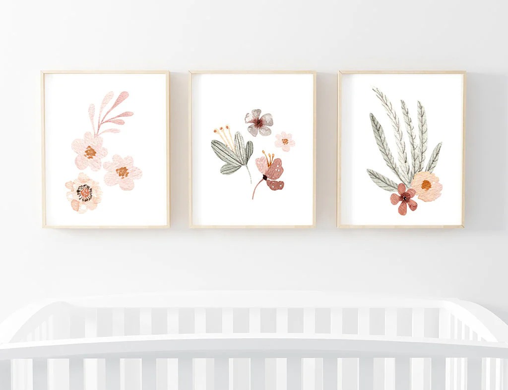 Wren's Wildflower Bundled Digital Nursery Wall Art | Caden Lane
