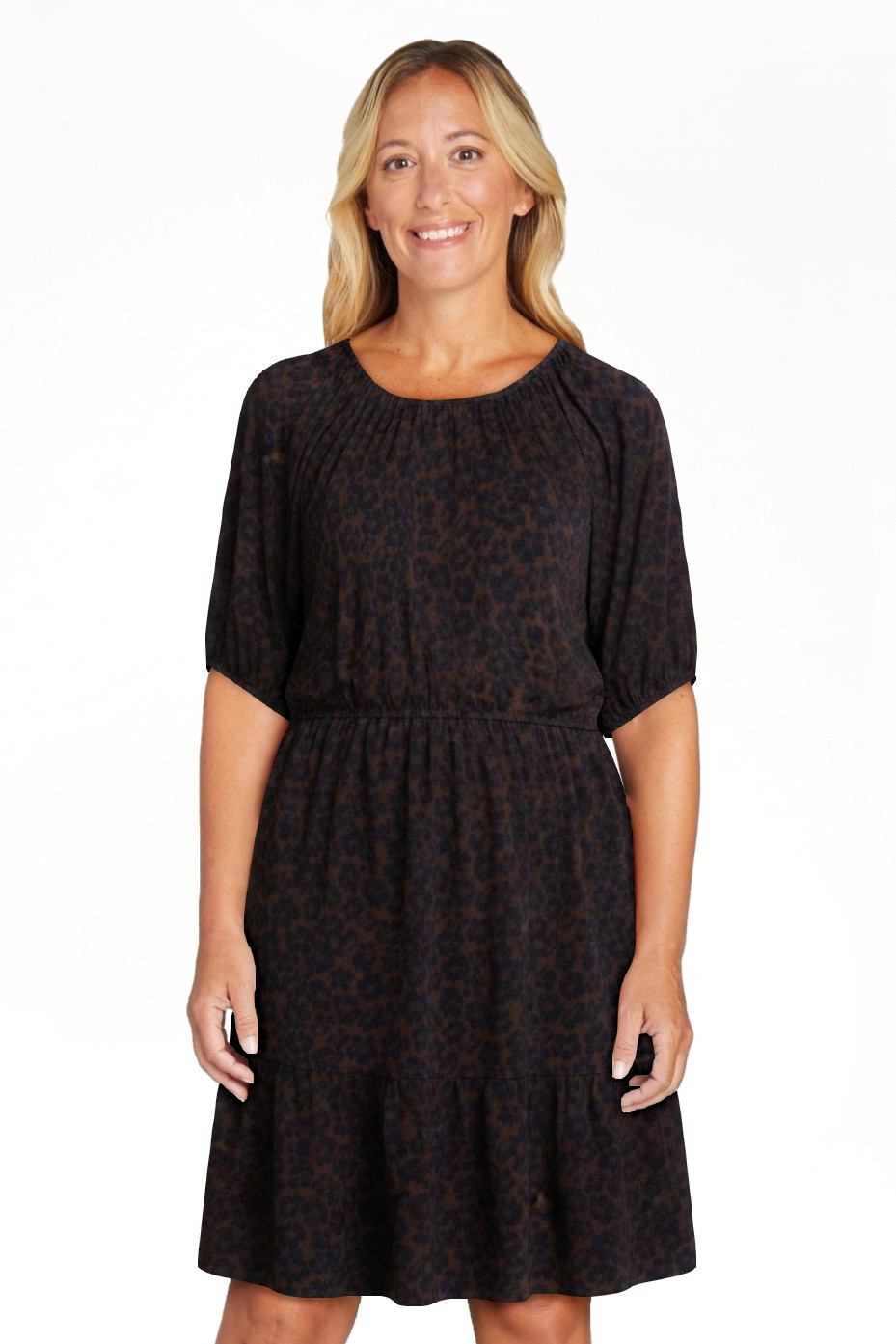 Scenario Women's Mini Dress with Shirred Waist, Sizes XS-XXXL | Walmart (US)