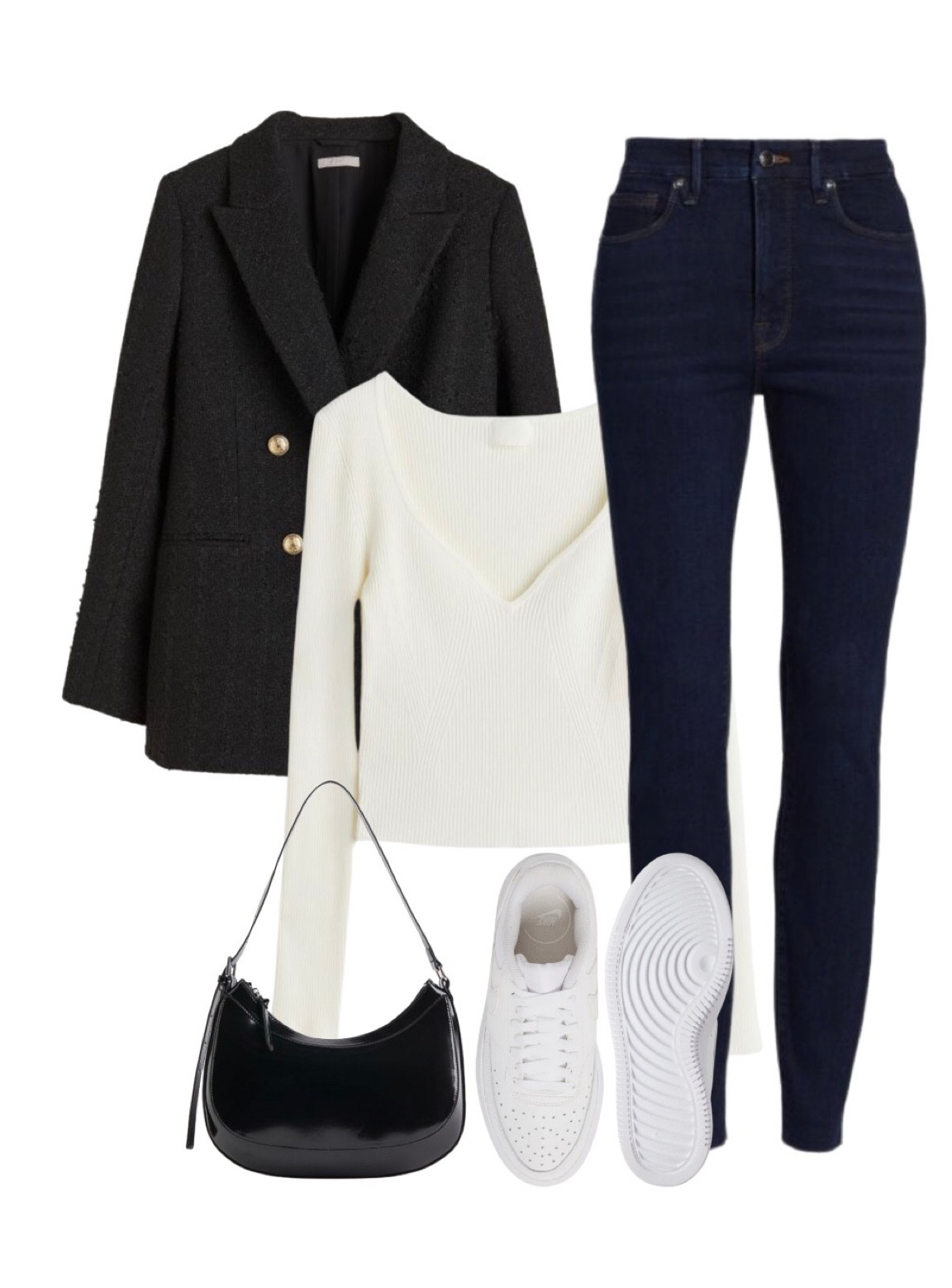 outfit inspo, blazer style, monochrome outfit, neutral style, neutral tones, minimal style, fall wardrobe, transition outfits, jeans

#LTKunder100 #LTKSeasonal #LTKstyletip