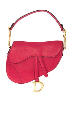 FWRD Renew Dior Micro Saddle Bag in Red from Revolve.com | Revolve Clothing (Global)