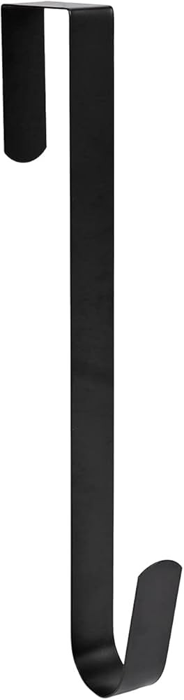 Sattiyrch 12" Wreath Hanger for Front Door,Metal Over The Door Single Hook,Black (1) | Amazon (US)