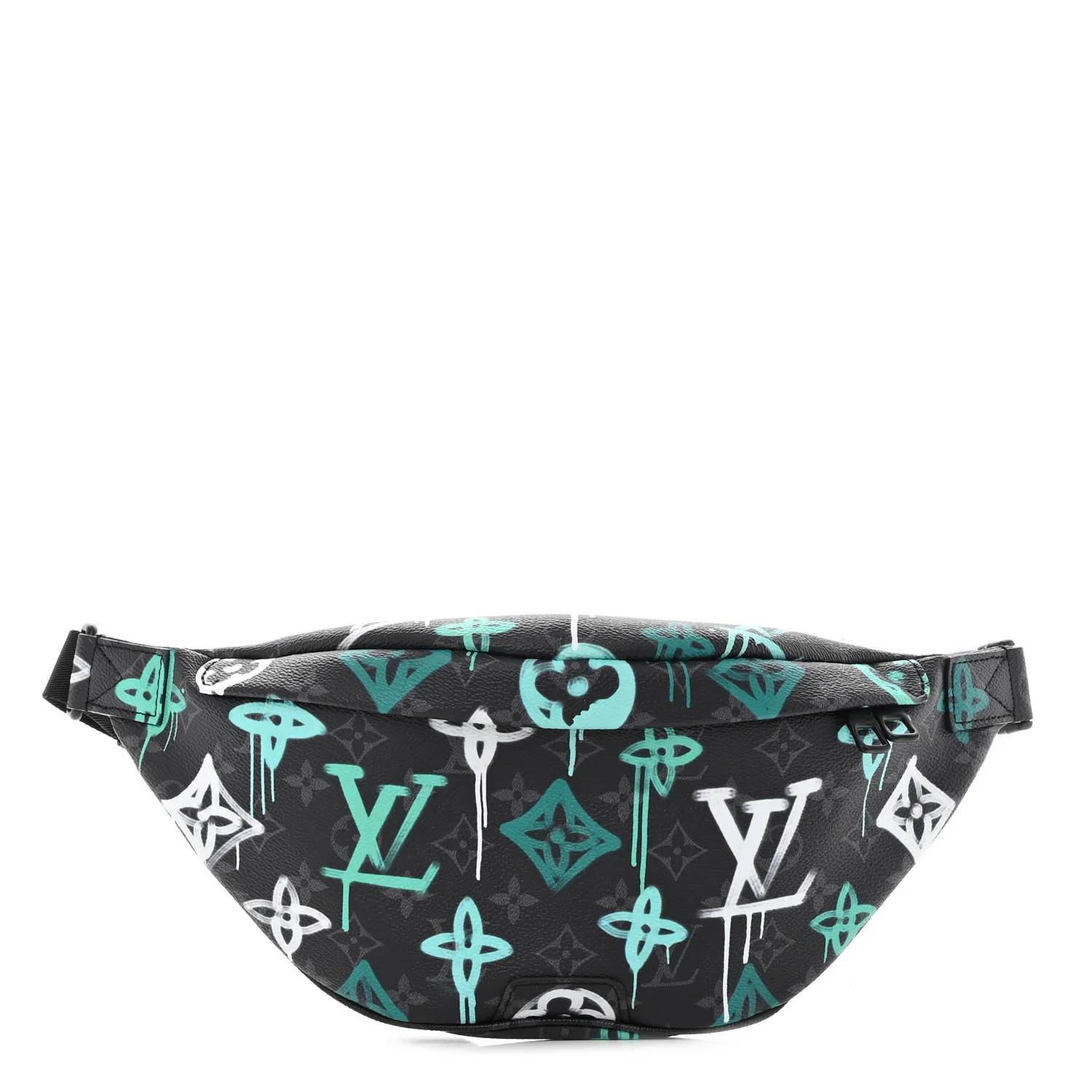 Monogram Eclipse LV Graffiti Discovery Bumbag Green Lights | FASHIONPHILE (US)
