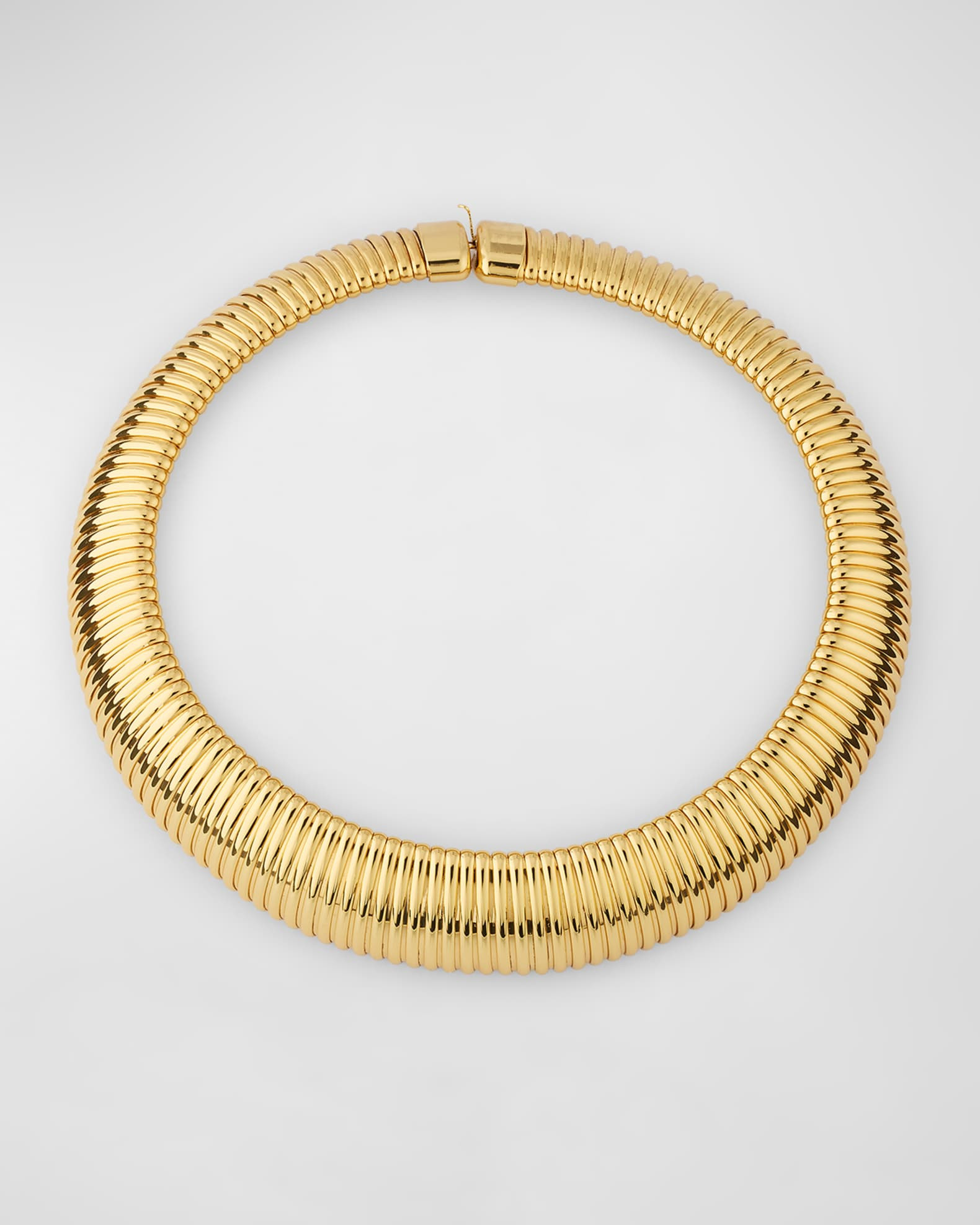 Wide Ribbed Choker Necklace with Push Lock Clasp | Neiman Marcus