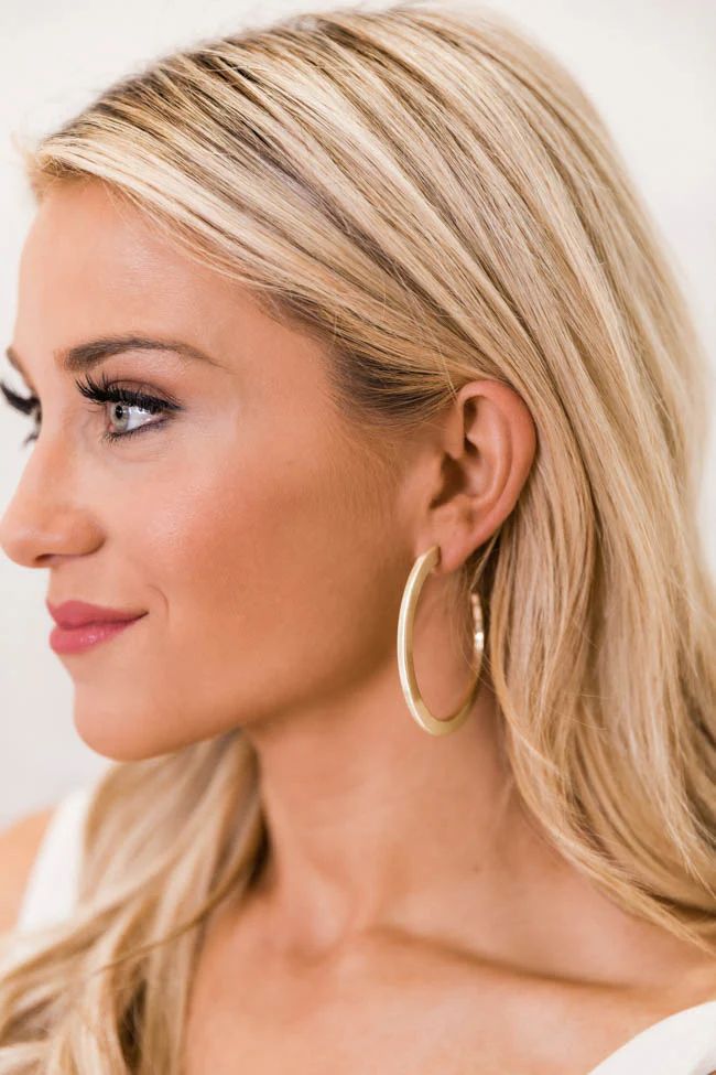 My Only Desire Hoop Gold Earrings | The Pink Lily Boutique