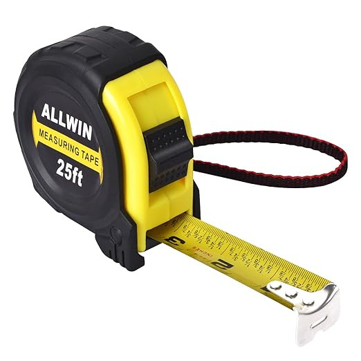 Tape Measure 25 Ft - Metal Retractable Tape Measure with Fractions, Easy Read Steel Tape Measure,... | Amazon (US)