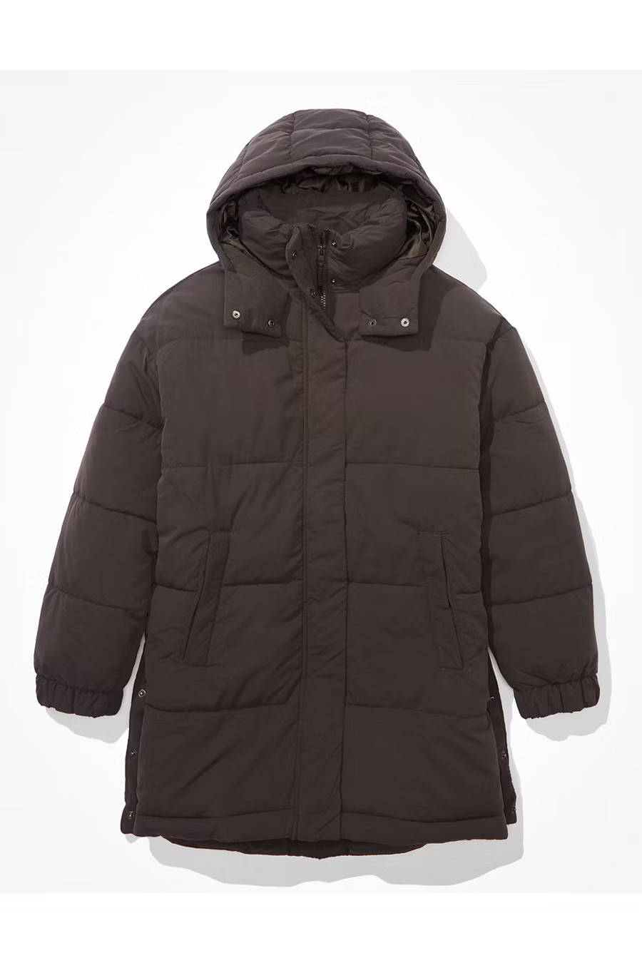 AE Elongated Hooded Puffer Jacket | American Eagle Outfitters (US & CA)