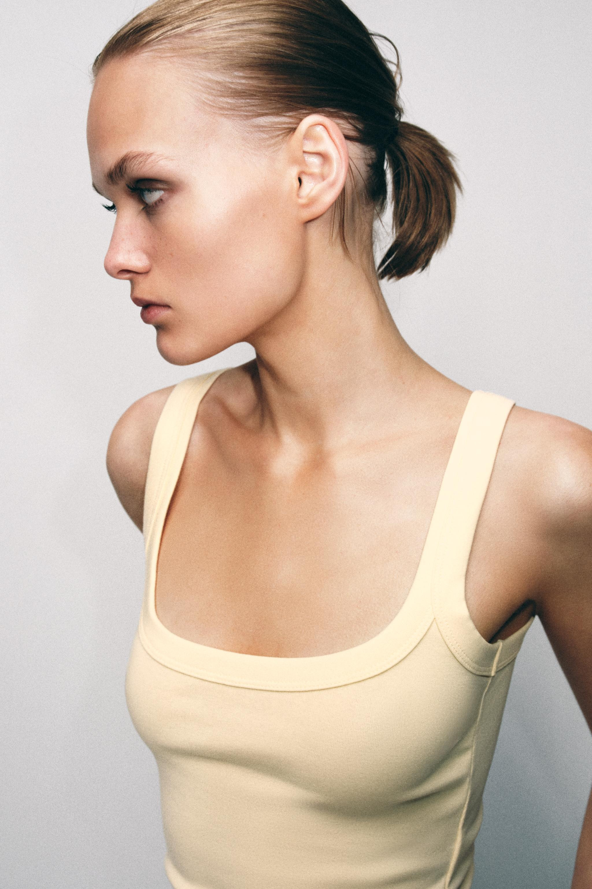 COTTON SLEEVELESS TOP | Zara UK