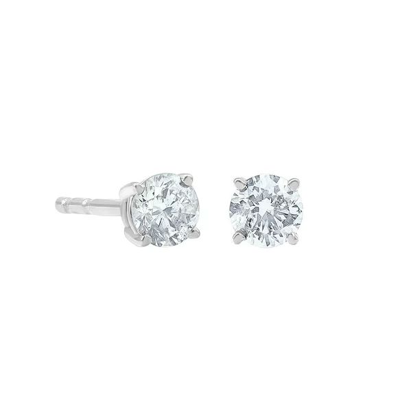 1/4 Carat T.W. Diamond Stud Earring in 14Kt White Gold by Brilliance Fine Jewelry | Walmart (US)