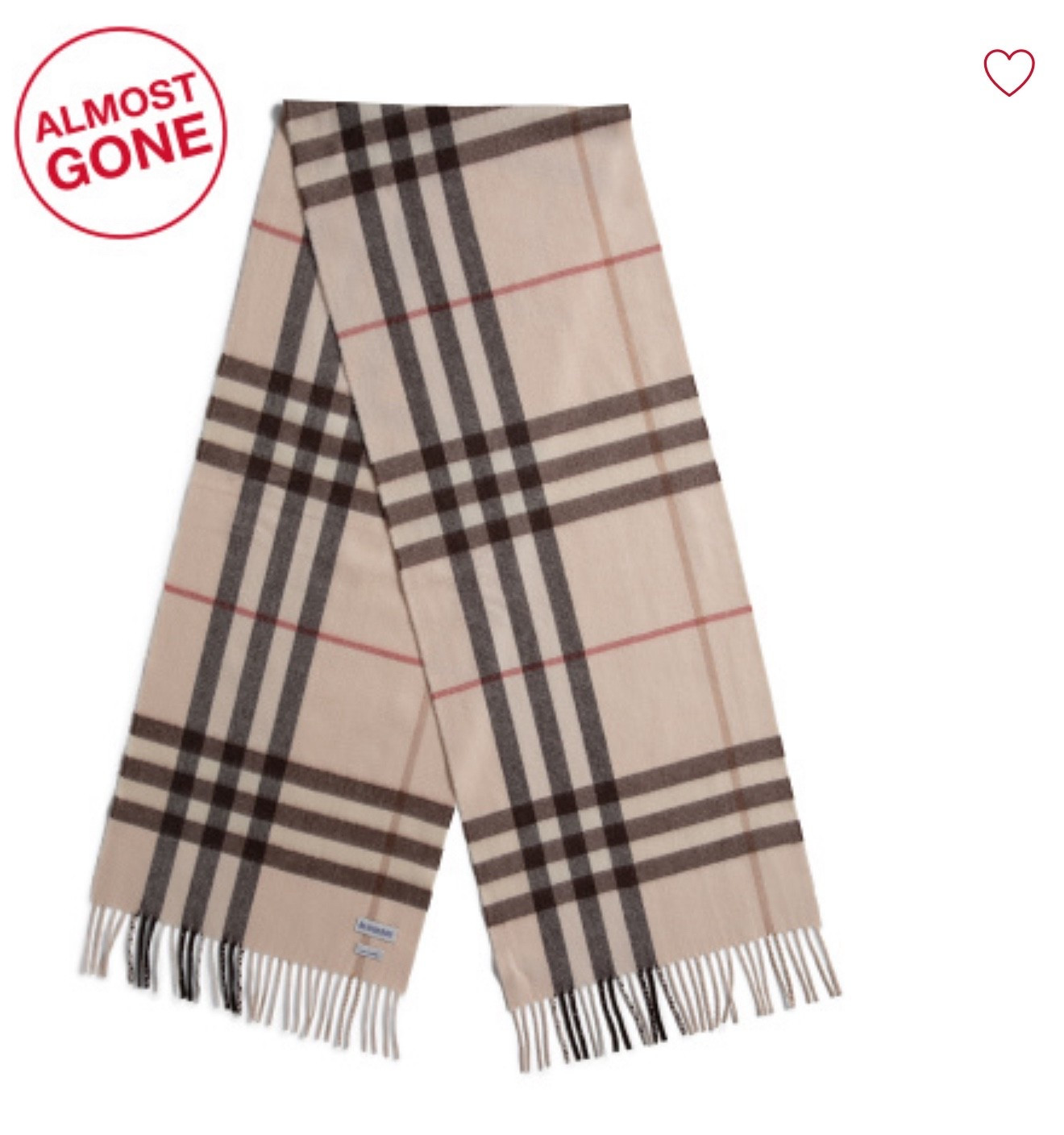 5 left!!! ($120 off the classic Burberry scarf. Have never seen it go on sale ever?!) 

#LTKSaleAlert