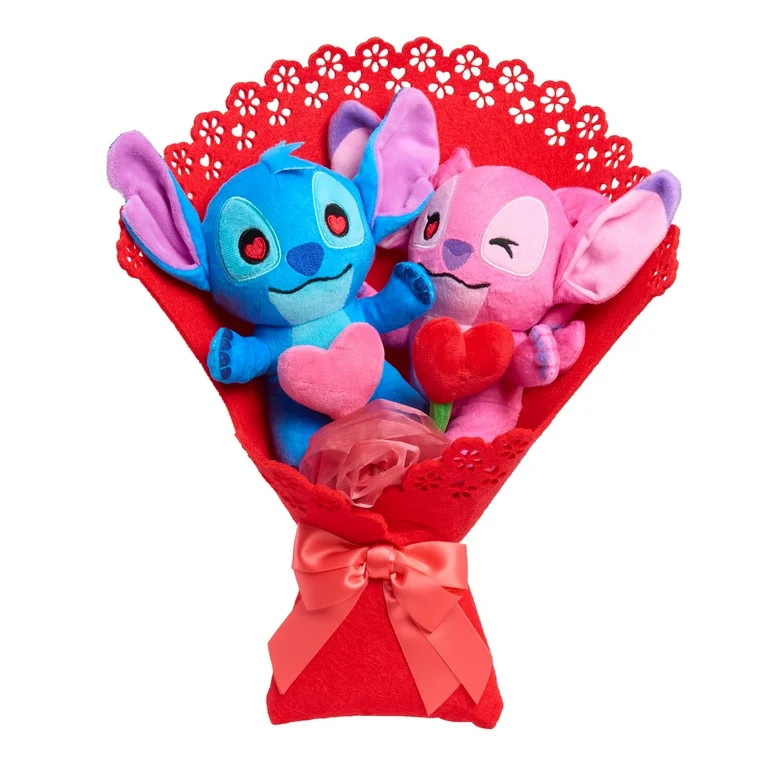 Disney Stitch Valentine 13.5-inch Medium Plush Bouquet, 4 Stuffed Animals Included, Kids Ages 2 u... | Walmart (US)