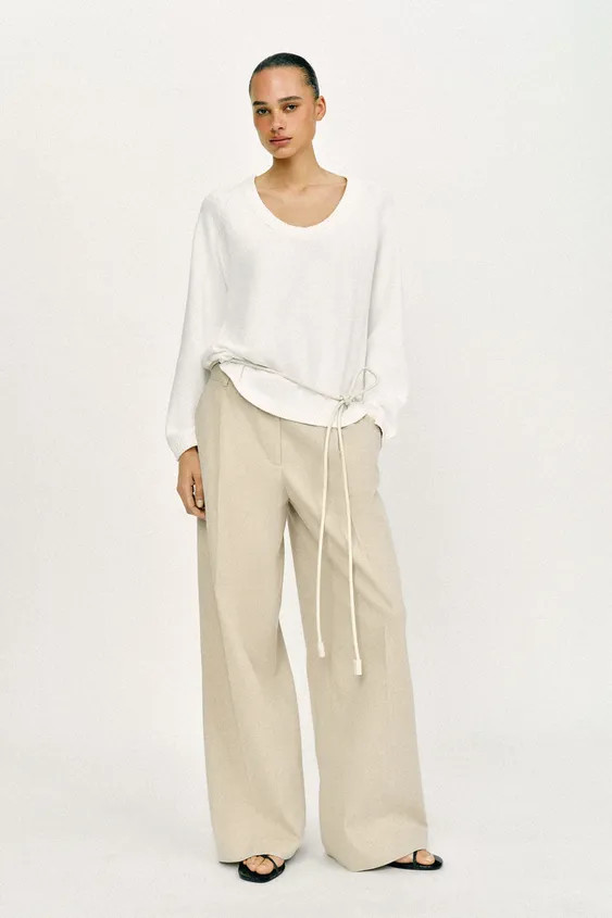 ROUND NECK KNIT JUMPER | Zara UK