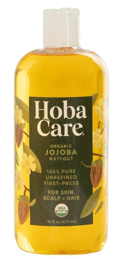 HobaCare Organic Jojoba Oil - 100% Pure Jojoba Oil, Unrefined Cold Pressed for Scalp & Nails - Mo... | Amazon (US)