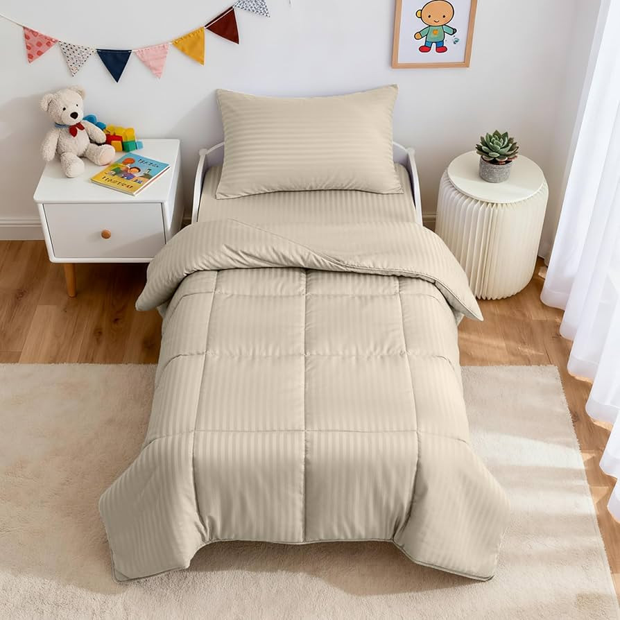 ZPECC Juego de ropa de cama para niños pequeños, juego de ropa de cama hipoalergénico para cun... | Amazon (US)
